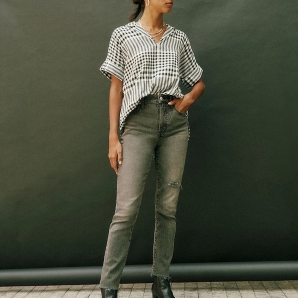 Madewell The Perfect Vintage Jean in Cosner Wash: Knee-Rip Edition size 27